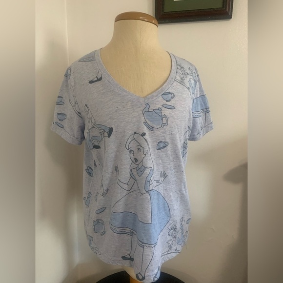 Disney Alice in Wonderland Sky Blue T-shirt S - Picture 4 of 8
